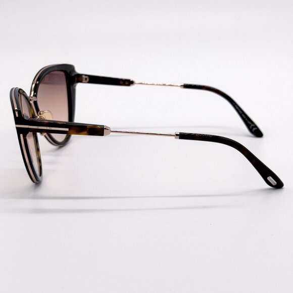 NEW TOM FORD ANJELICA-02 TF868 52F CAT EYE WOMEN SUNGLASSES FT0868/S HAVANA - Picture 6 of 11